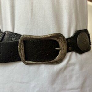 Vintage black leather belt